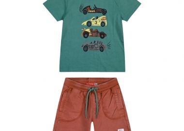 Παιδικό σετ αχνούδιαστο φούτερ 2 τεμάχια με τύπωμα στην μπλούζα για αγόρι | ΚΕΡΑΜΙΔΙ - Energiers - 